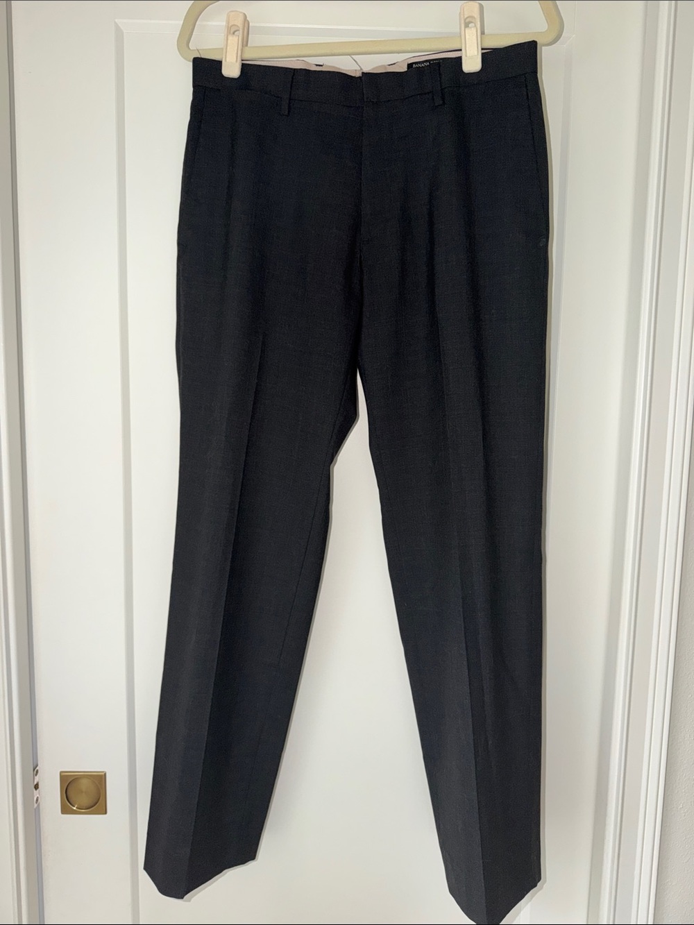 Banana Republic Black Mens Dress Pants - tailed slim fit